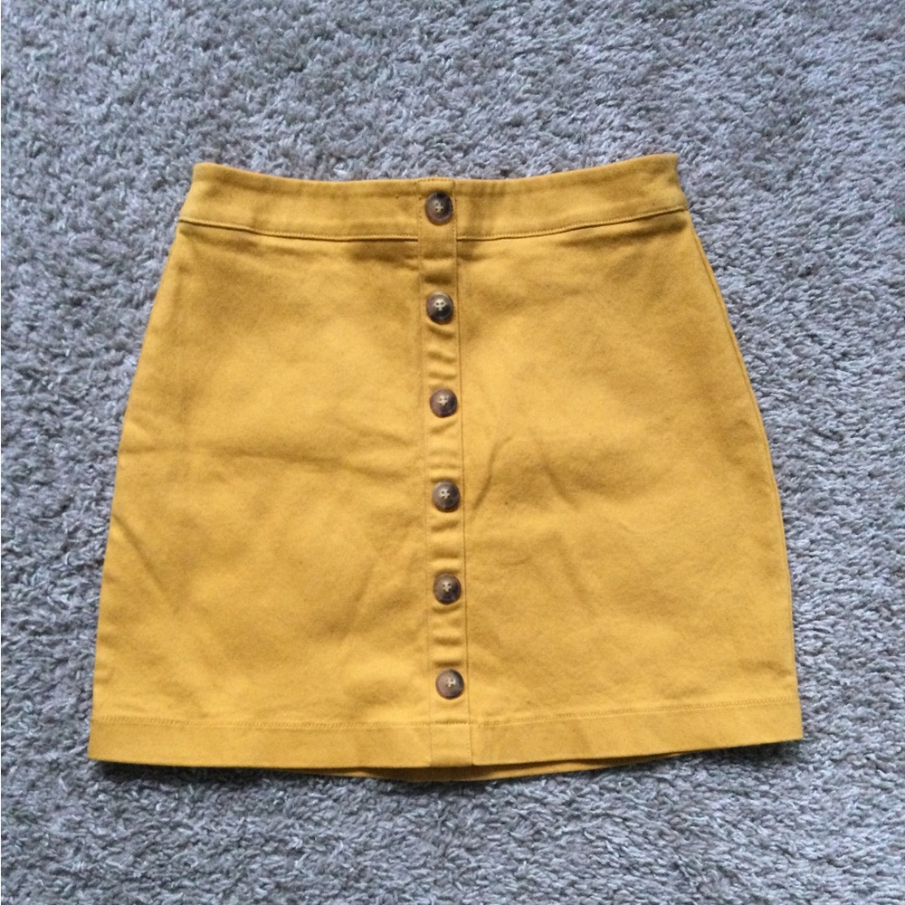 Forever 21 Mustard Yellow Mini Skirt